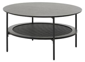 Czarny okrągły stolik ø 80 cm Pensacola – Unique Furniture