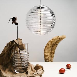 Tom Dixon Żyrandol LED Press Sphere, przezroczysty Ø 30 cm 927 szkło
