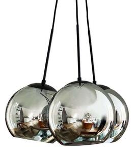 Lampa Wisząca Dyberg Larsen, Harry 3, ściemnialny, szary, salon, szkło, skandynawski
