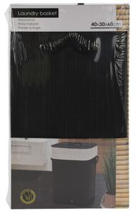 Kosz na pranie bambusowy czarny