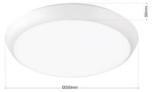 ORION Lampa sufitowa LED Maggy, Ø 25 cm, biała, CCT, IP65, pierścienie dekoracyjne