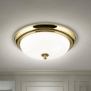 ORION Lampa sufitowa Empire, Ø 35,5 cm, złota, matowe opalowe szkło
