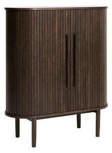 Szafka w dekorze dębu z drzwiami przesuwnymi w ciemnym naturalnym kolorze 100x118x40 cm Meta – Unique Furniture