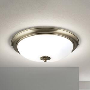 ORION Lampa sufitowa Empire, Ø 48 cm, antyczny mosiądz, matowe opalowe szkło