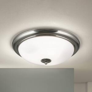 ORION Lampa sufitowa Empire, Ø 48 cm, matowy nikiel, matowe opalowe szkło