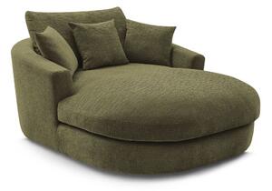 Zielony fotel z tkaniny szenilowej Belem – Bobochic Paris