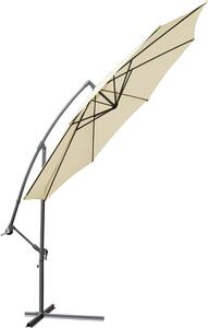 MIADOMODO parasol składany z uchwytem, 300 cm, beżowy