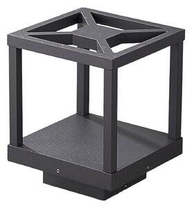 Zewnętrzna Lampa Lucande, Lealan, czarny, taras, aluminium, nowoczesny