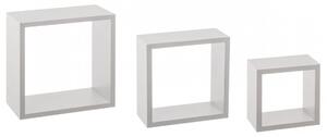 Półki ścienne Cube White 3 sztuki