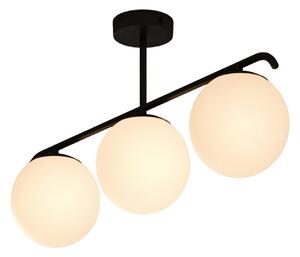 Lampa Sufitowa Nordlux, Grant, ściemnialny, czarny, salon, szkło