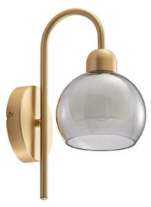 Lampa Ścienna Lucande, Mylah, ściemnialny, złoty | mosiężny, salon, metal, vintage