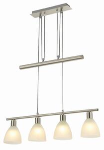 Lampa Wisząca Lindby, SIMEON, ściemnialny, metaliczny, salon, szkło, nowoczesny