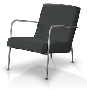 Pokrowiec na fotel Ikea PS kolor szary tkanina welwetowa