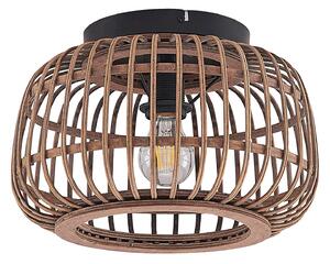 Lampa Sufitowa Lindby, Bominio, ściemnialny, drewniany, salon, drewno, skandynawski