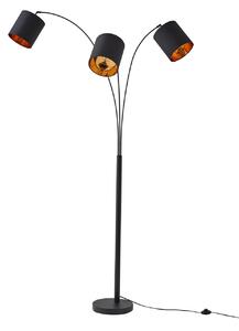 Lampa Podłogowa Lindby, Nanika, czarny, salon, metal, nowoczesny