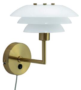 Lampa Ścienna Dyberg Larsen, DL20, złoty | mosiężny, salon, szkło, design