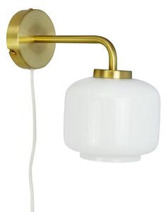 Lampa Ścienna Dyberg Larsen, Arp, złoty | mosiężny, salon, szkło, design