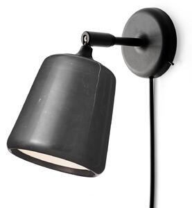 Lampa Ścienna New Works, Material The Originals, ściemnialny, czarny, salon, kamień, design