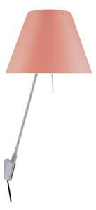 Lampa Ścienna Luceplan, pudrowy róż, salon, aluminium