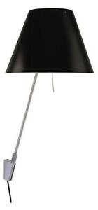 Lampa Ścienna Luceplan, czarny, salon, aluminium