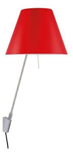 Lampa Ścienna Luceplan, czerwony, salon, aluminium