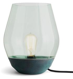 Lampa stołowa Bowl, miedź/szary dym, wysokość 30 cm