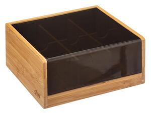 Pudełko na herbatę 6 przegród bambusowe