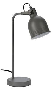 Lampka biurkowa metalowa szara 40 cm