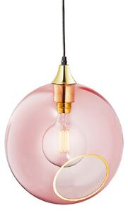 Lampa Wisząca DESIGN BY US, Ballroom XL, ściemnialny, pudrowy róż, salon, szkło, design