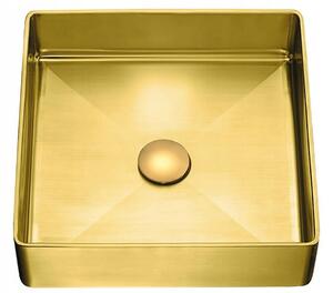 Umywalka stalowa nablatowa Pola złota