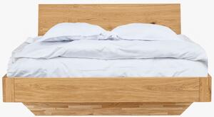 Łóżko dębowe z miejscem do przechowywania 160 x 200 cm