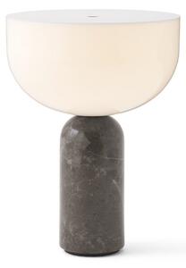 Lampa Stołowa New Works, Kizu Portable, ściemnialny, szary, salon, marmur, design