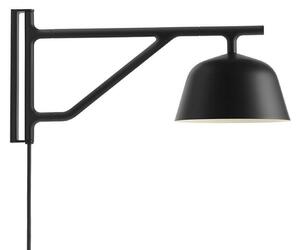 Lampa Ścienna Muuto, czarny, salon, aluminium
