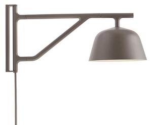 Lampa Ścienna Muuto, brąz rdzawy, salon, aluminium