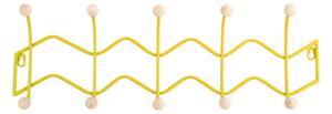 Żółty metalowy wieszak ścienny 61 cm Zig Zag – PT LIVING