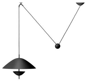 Lampa Wisząca ferm LIVING, Lod, ściemnialny, czarny, salon, metal, design