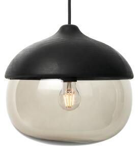 Lampa Wisząca MATER, Terho L, ściemnialny, czarny, salon, drewno, design