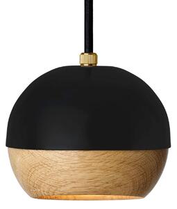 Lampa Wisząca MATER, Ray S, ściemnialny, czarny, salon, drewno, design