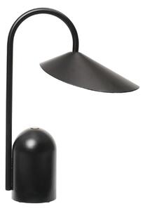 Lampa Stołowa ferm LIVING, Arum, ściemnialny, czarny, taras, metal, design