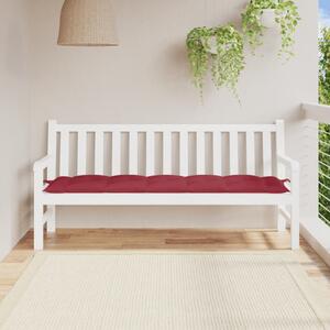 Poduszka na ławkę ogrodową, winna czerwień 180x50x7 cm, tkanina