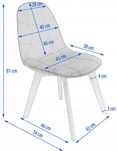 Musztardowe welurowe krzesło do jadalni - Oder