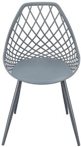 Szare krzesło balkonowe z ażurowym oparciem - Kifo 5X