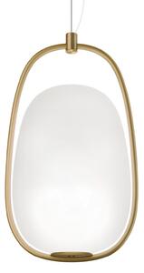 Lampa Wisząca kdln, Lannà, ściemnialny, złoty | mosiężny, salon, szkło, design