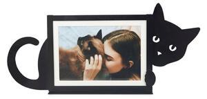 Czarna metalowa ramka stojąca 36x16 cm Hidden Cat – Balvi