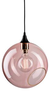 Lampa Wisząca DESIGN BY US, pudrowy róż, salon, szkło