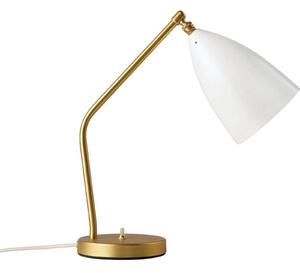 Gräshoppa Lampa Stołowa Glossy Alabaster White/Brass