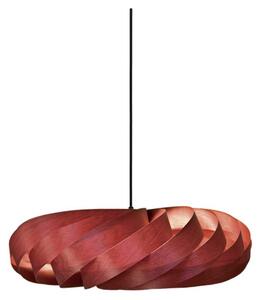 Lampa Wisząca Tom Rossau, czerwony, salon, drewno