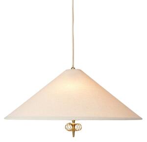 Lampa Wisząca GUBI, 1967, ściemnialny, biały, salon, tkanina | tekstylia, design