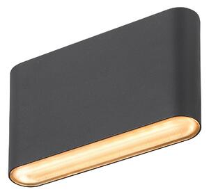 Zewnętrzna Lampa SLV, Oval, czarny, metal, nowoczesny