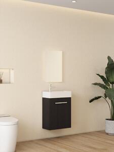Szafka pod umywalkę - Błyszcząca biel - Kompaktowy rozmiar 45 cm z ceramiczną kolumną